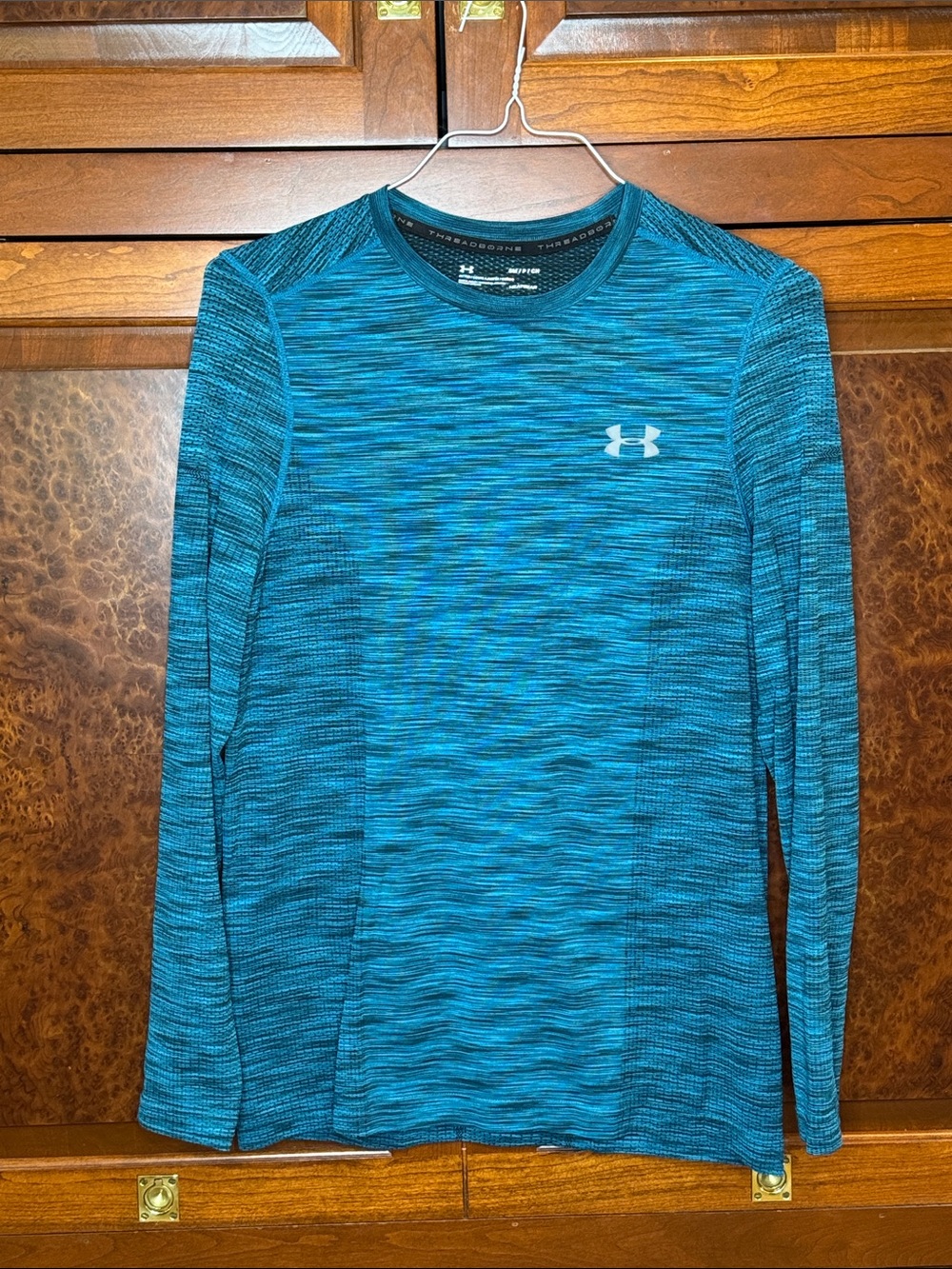 Under Armour Men's S threadborne Long Sleeve Performance Tee - Teal